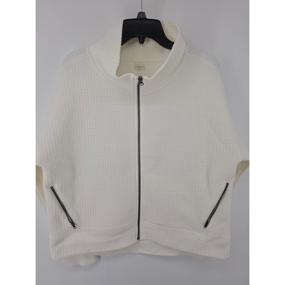 CALIA Carrie Underwood White Quilted Bubble Texture Full Zip Jacket XL